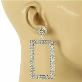 Rhinestones Rectangle Earring