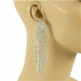 Rhinestones Oval Fringeds Earring