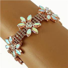 Rhinestones Flower Bracelet