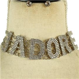 Chain Jadore Choker Necklace Set