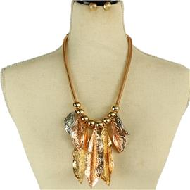 Metal Drop Necklace Set