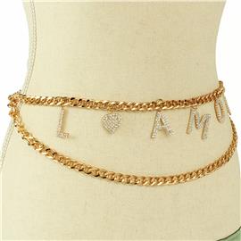 Metal Link Chain L Amore Belt