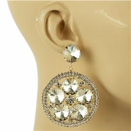 Stones Dangling Round Earring