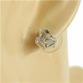 CZ Square Stud Earring