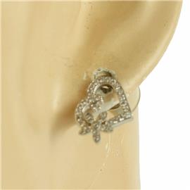 CZ Heart Flower Earring