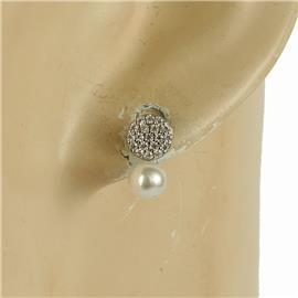 CZ Pearl Stud Earring