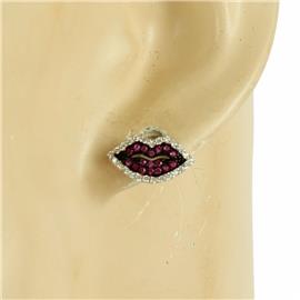 CZ Lips Stud Earring