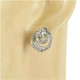 CZ Knot Round Earring