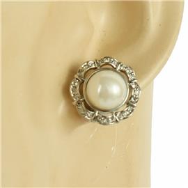 CZ Pearl Flower Earring