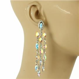 Crystal Leaves Fringeds Earring