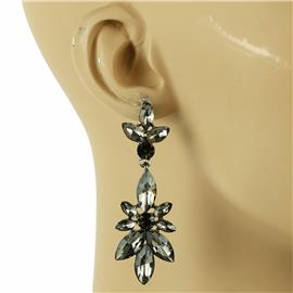 Crystal Dangling Leaves Earring