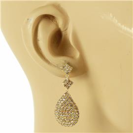 Rhinestones Tear Earring