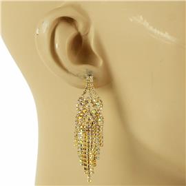 Rhinestones Casting Fringeds Earring