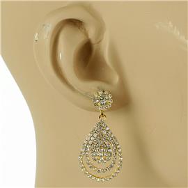 Rhinestones Tear Earring