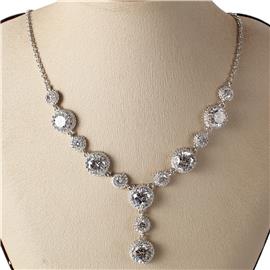 Cubic Zirconia Round Necklace