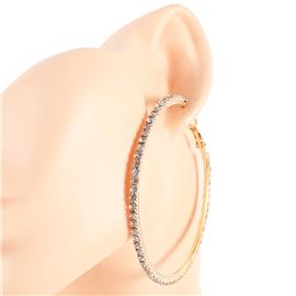 "0.70" Rhinestone Hoop Earring"