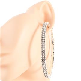 70 mm Rhinestone Hoop Earring