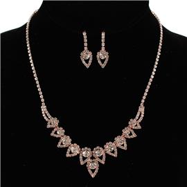 Rhinestone Necklace Set