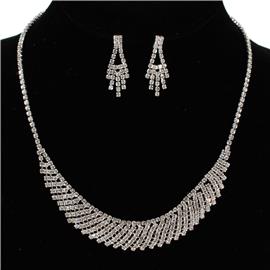 Rhinestone Necklace Set