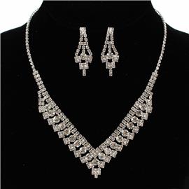 Rhinestone Necklace Set