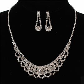 Rhinestone Necklace Set