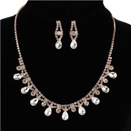 Rhinestone Necklace Set