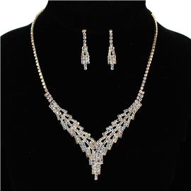 Rhinestone Necklace Set