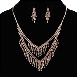 Rhinestone Necklace Set