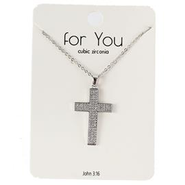 CZ Cross Necklace