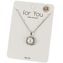 CZ Pearl Necklace