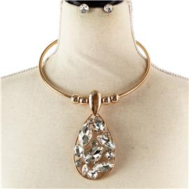 Fashion Crystal Choker Set