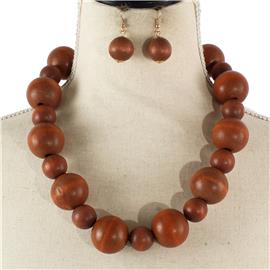 Fashion Wooden Necklace Set