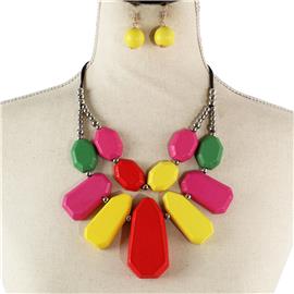 Fashion Wooden Necklace Set