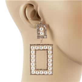 Rhinestone Pearl Earring