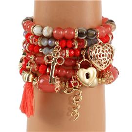 Bead Multilayereds Stretch Bracelet