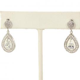 Cubic Zirconia Teardrop Earring