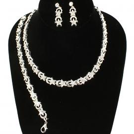 Rhinestone Necklace Set