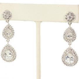 Cubic Zirconia Teardrop Earring