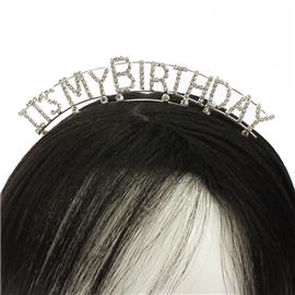 "Rhinestone " It’s My Birthday " Head Band "