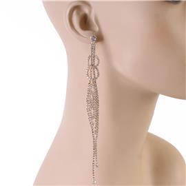 Rhinestone Round Fringed Earring