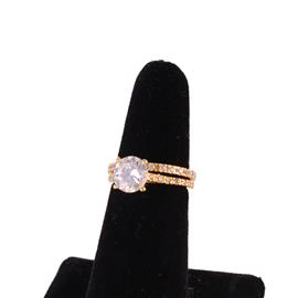 ""9" CZ Wedding Ring "