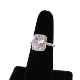 ""8" CZ Rectangle Ring "