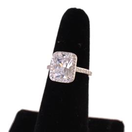 ""9" CZ Rectangle Ring "