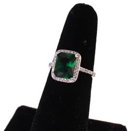 ""8" CZ Rectangle Ring "