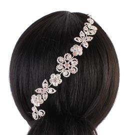 Rhinestones Flower Long Hair-Pin