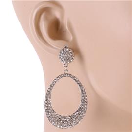 Crystal Casting Oval Earring