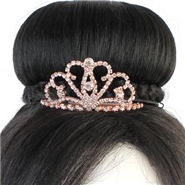 Rhinestones Heart Mini-Tiara