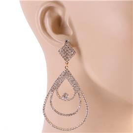 Rhinestones Chandelier Tear Earring