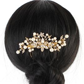 Crystal Pearl Hair-Comb