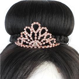 Rhinestones Casting Teardrop Mini-Tiara